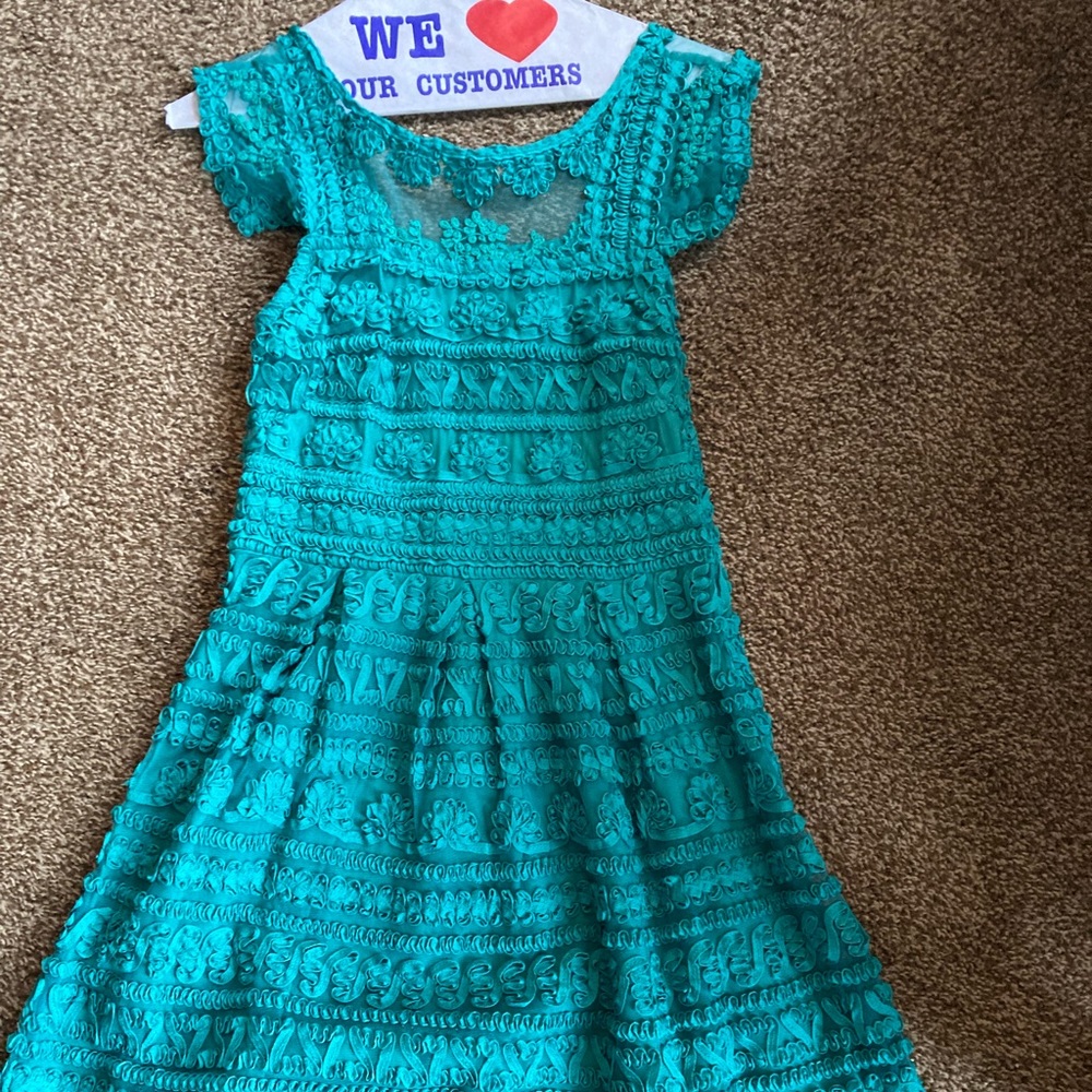 Anthropologie dress size 4, green/ blue. Special occasion